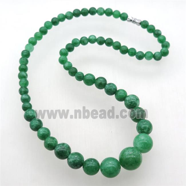 green Malaysia Jade Necklaces with screw clasp