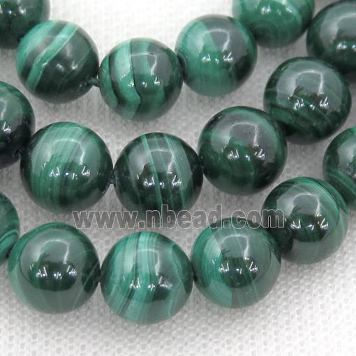 natural Malachite Beads, round, green