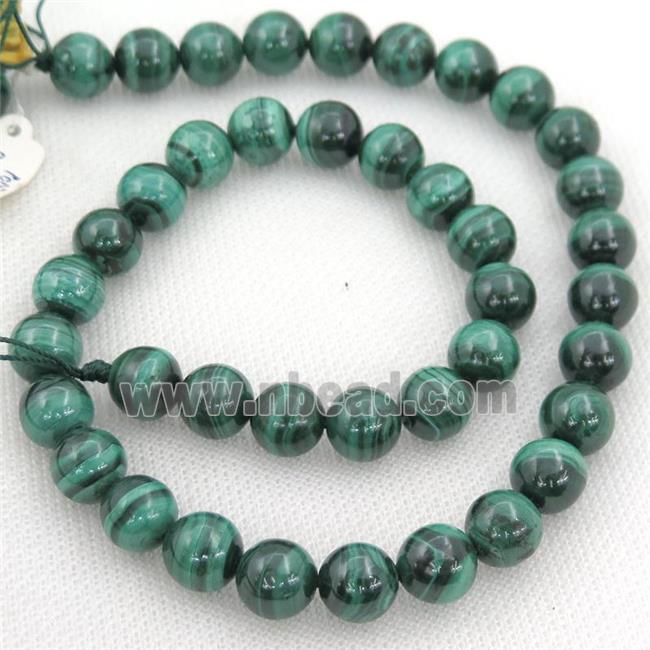natural Malachite Beads, round, green