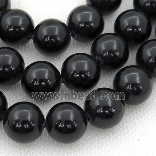 black Tourmaline Beads, round