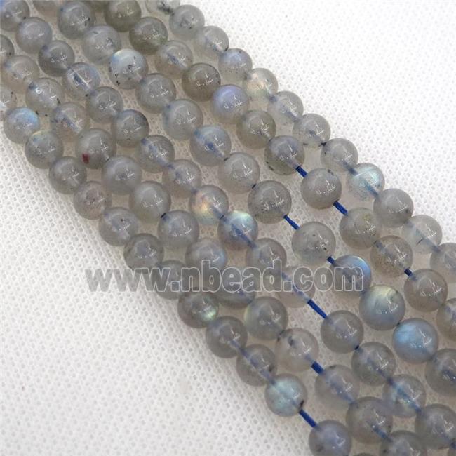 gray Labradorite Beads, round