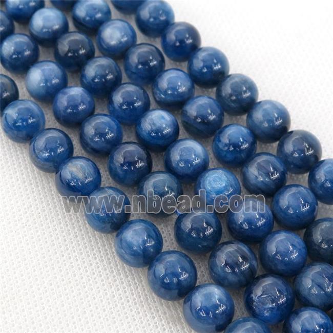 blue Kyanite Beads, round, AA-grade