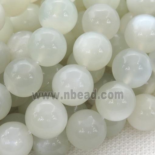 white MoonStone Beads, round