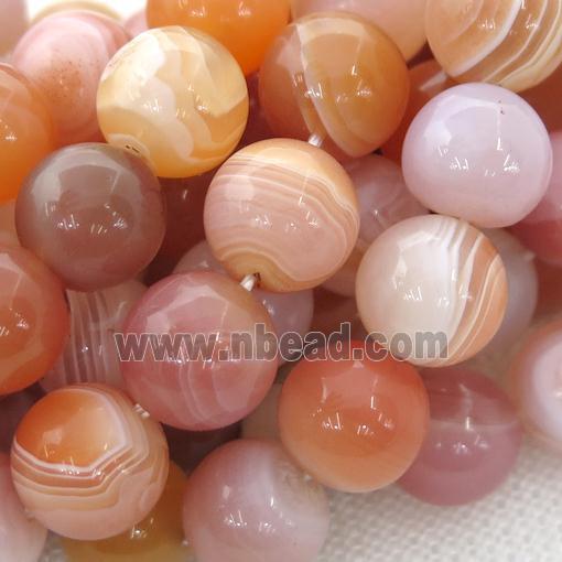 red Botswana Agate Beads, round