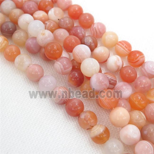 red Botswana Agate Beads, round