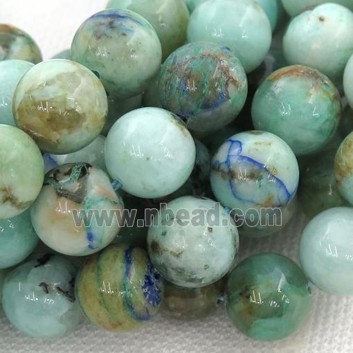 green Chrysocolla Beads, round