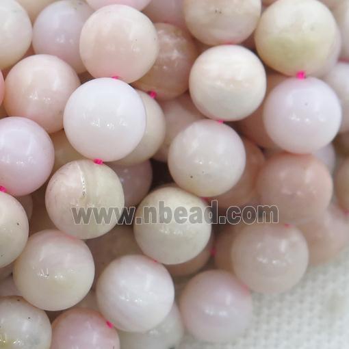 pink Opal Beads, round, B-grade