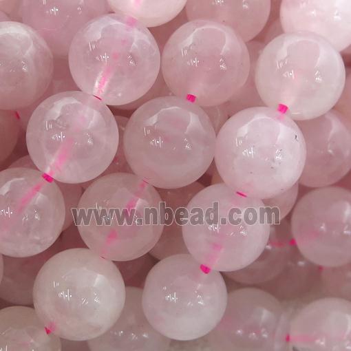 Rose Quartz Beads, round, pink