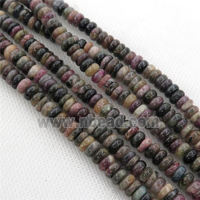 Tourmaline rondelle Beads, multicolor