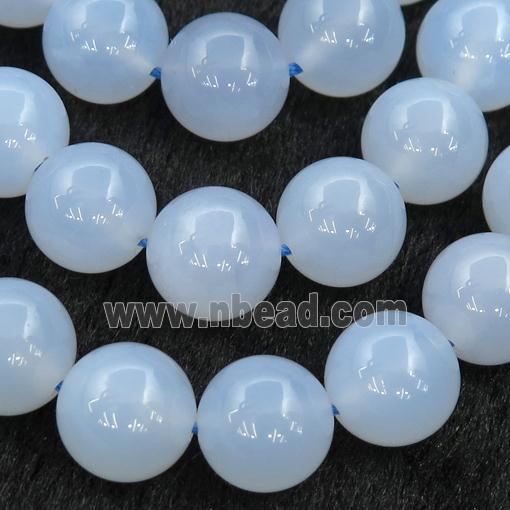 blue Chalcedony Beads, round, A-grade