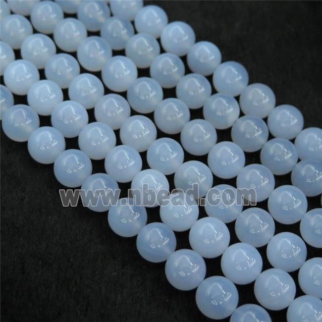blue Chalcedony Beads, round, A-grade
