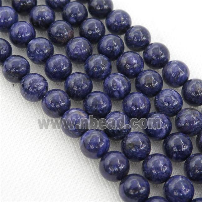 Charoite Beads, round, purple treated