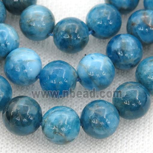 blue Apatite Beads, round