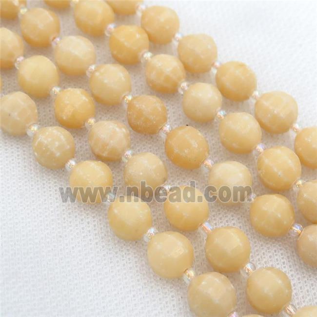 Chinese Yellow Jade lantern Beads