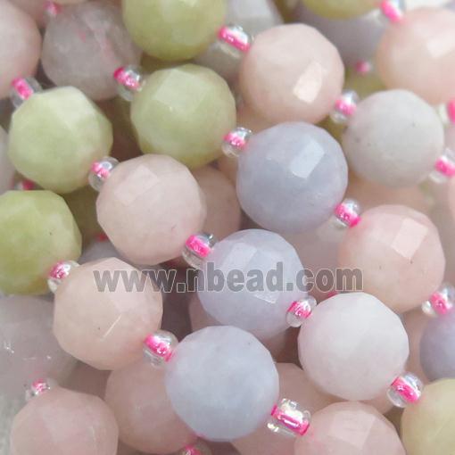 Morganite lantern Beads, mixed color, treated