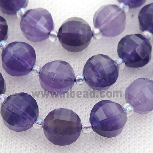 Amethyst lantern Beads, purple