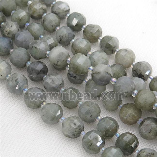 gray Labradorite lantern beads