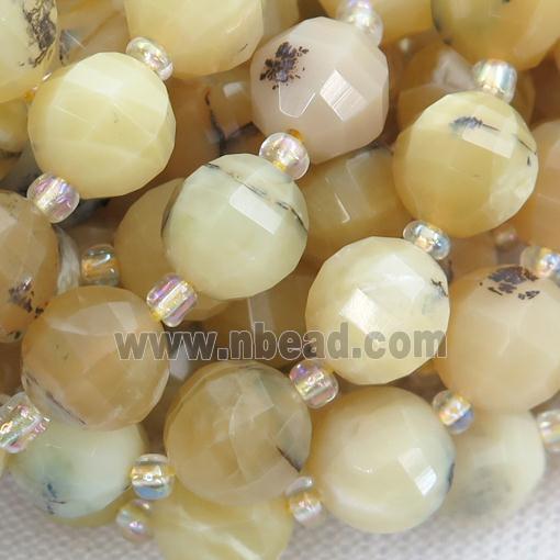 yellow Opal lantern beads