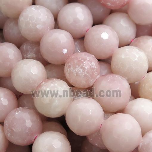 Chinese Pink Opal Beads, faceted round