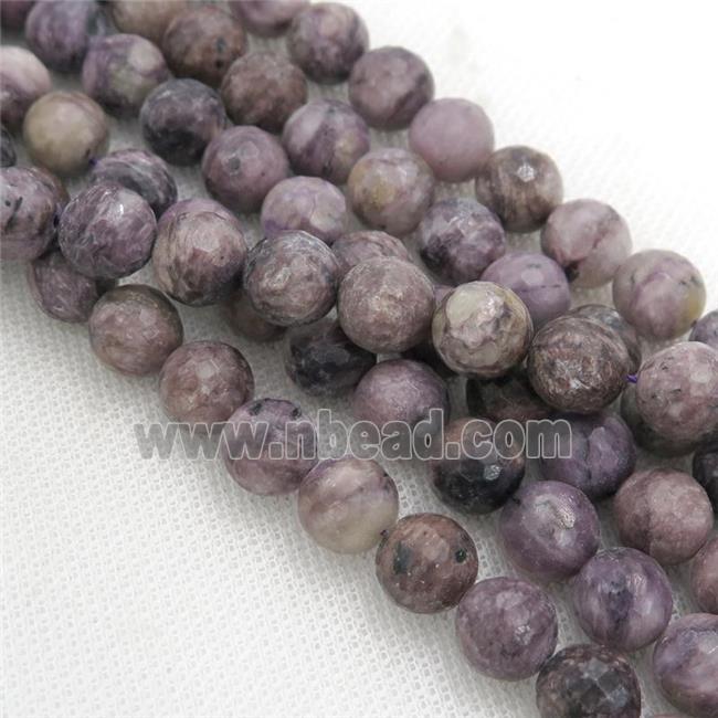 purple Charoite Beads, faceted round