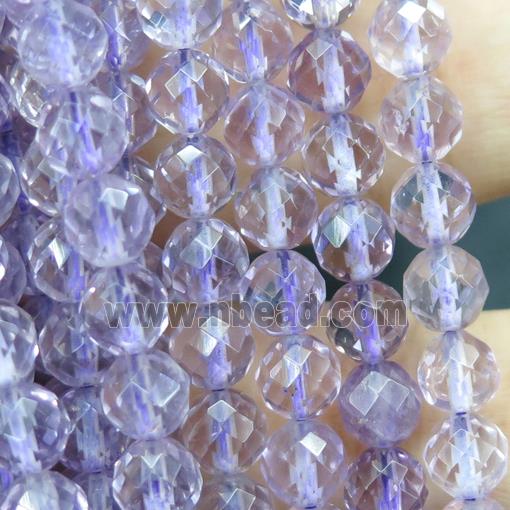 lt.purple Amethyst Beads, faceted round