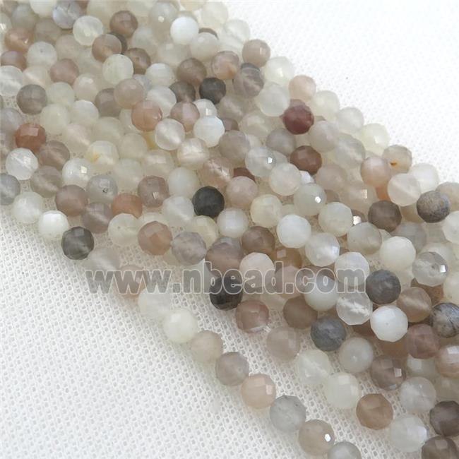 mix MoonStone Beads, faceted round