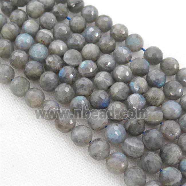 Labradorite Beads, faceted round, B-grade