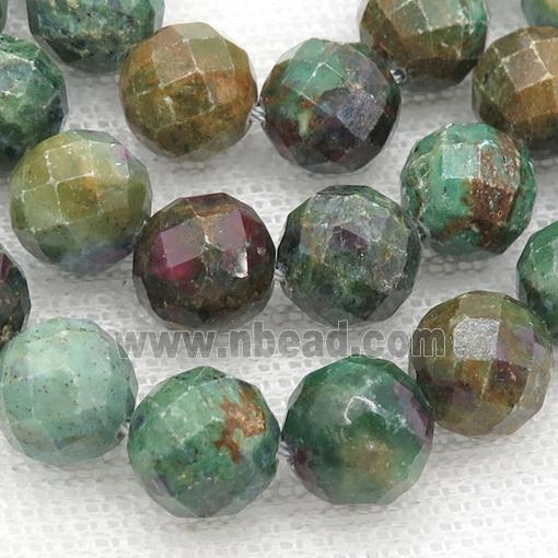 ruby Zoisite Beads, faceted round