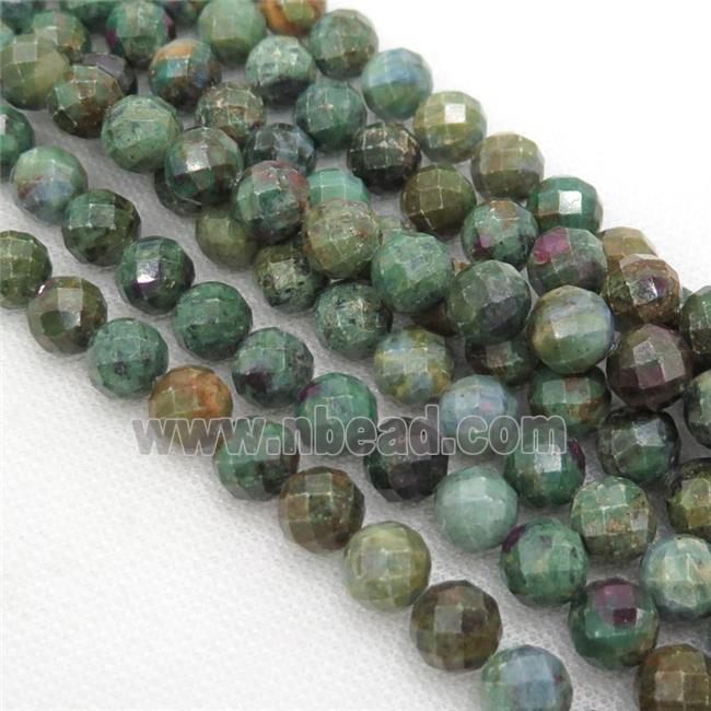 ruby Zoisite Beads, faceted round