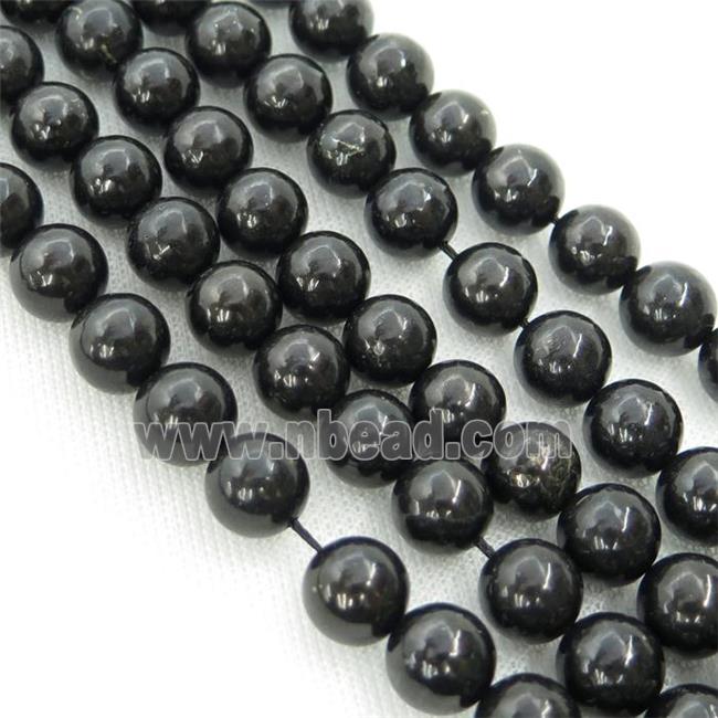 round black Shungite Beads