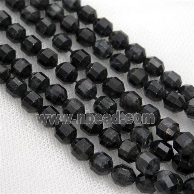 black Hornblende bullet beads