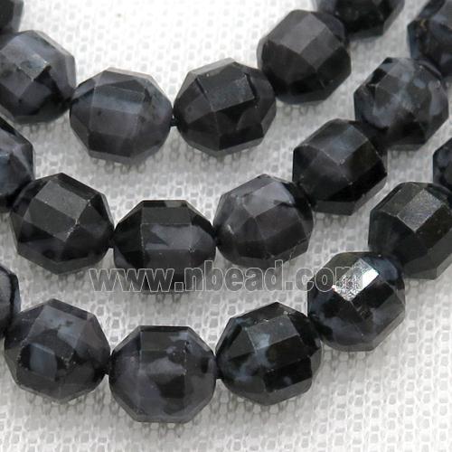 black Indigo Gabro bullet beads
