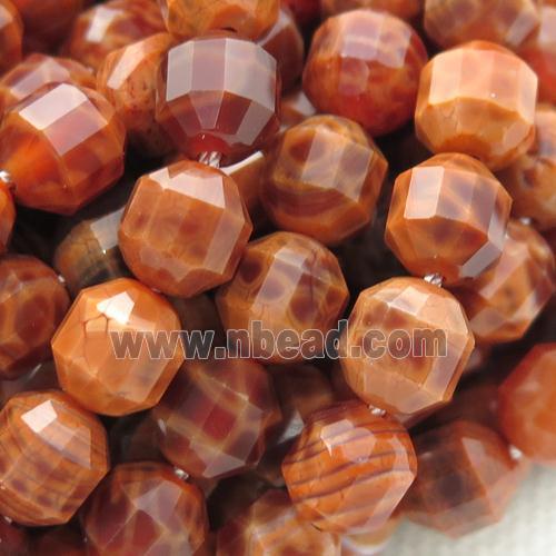 red Fire Agate bullet beads