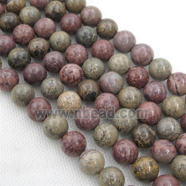 red Chohua Jasper Beads, round