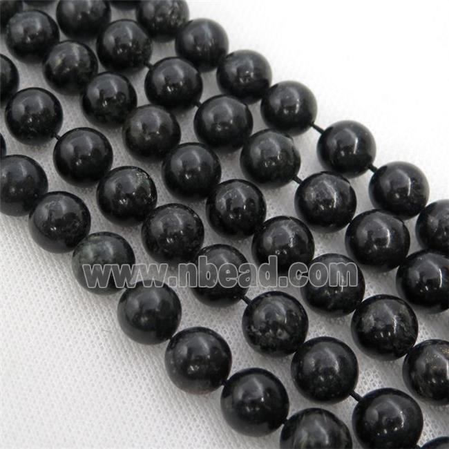 Black Phlogopite Beads Smooth Round