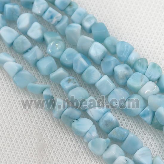 blue Larimar Beads chips, freeform, A-grade