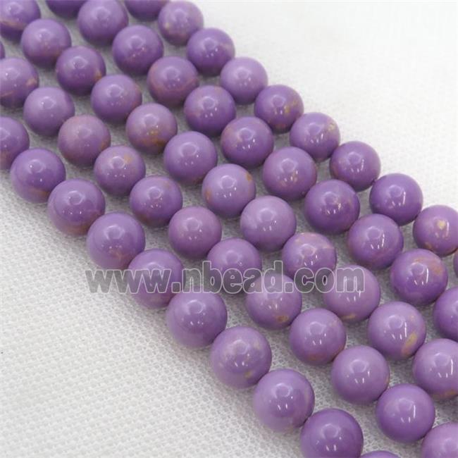 Natural Lavender Phosphosiderite Beads Smooth Round AA-Grade