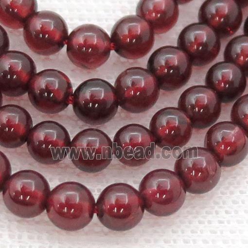 round Red Garnet Beads
