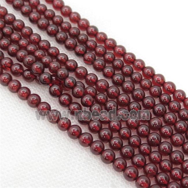 round Red Garnet Beads