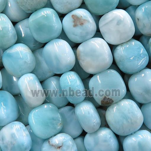 blue Larimar Beads, square