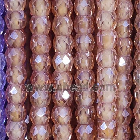 Cubic Zircon Beads, faceted rondelle