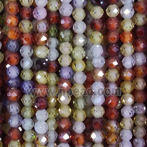 mixed Cubic Zircon Beads, faceted round