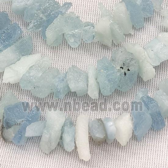 blue Aquamarine chip beads
