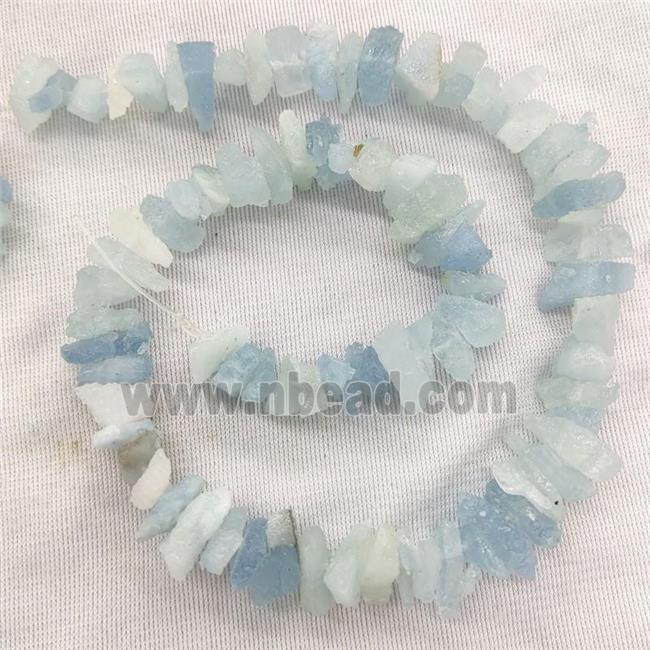 blue Aquamarine chip beads