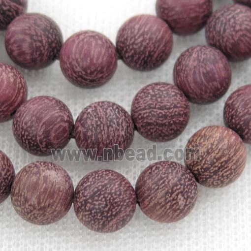 natural Wood Beads, purple, round