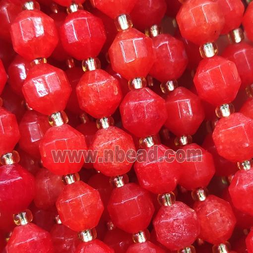 red Jade bullet beads