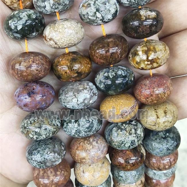 Ocean Agate Beads, rondelle