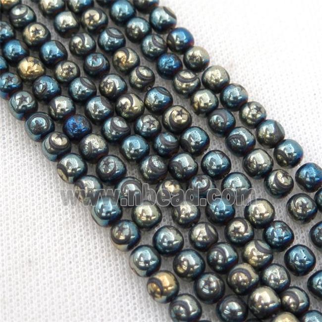 round Hematite Beads with moonstar