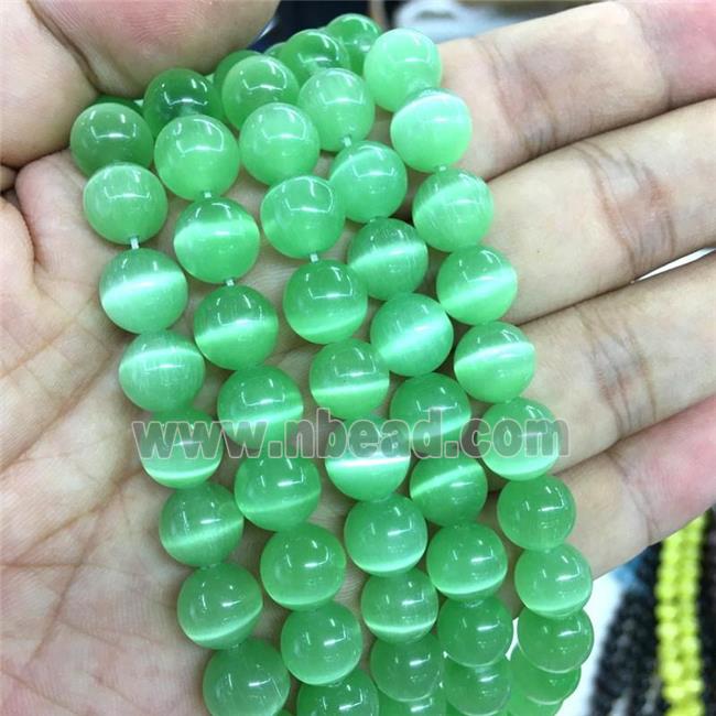 green round Cats Eye Stone Beads