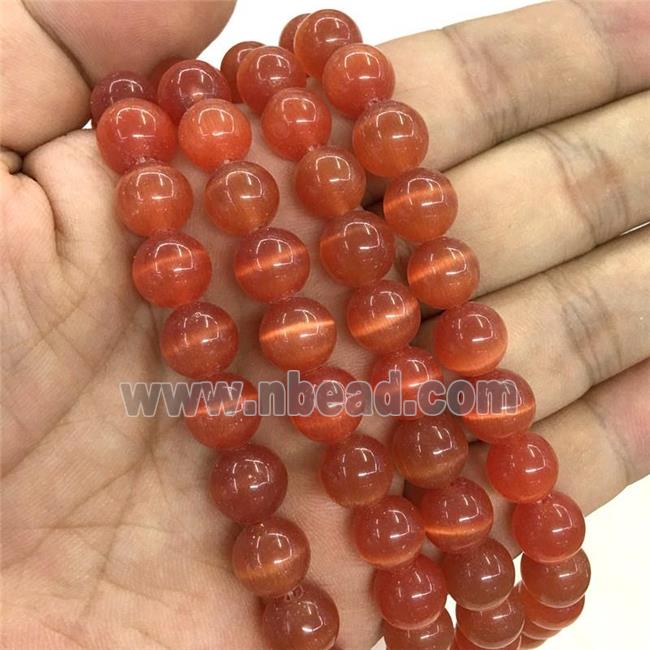 red round Cats Eye Stone Beads